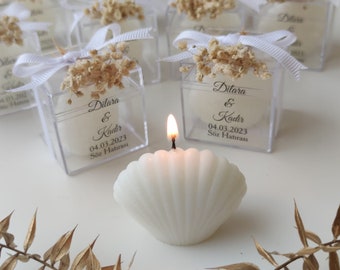 wedding favors candles, Seashell Candle Favors for Wedding, Baptism, Bridal Shower, wedding guest gift