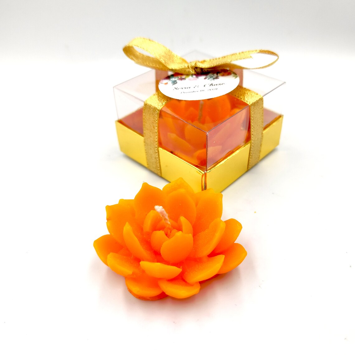 Wedding Candles Favors Succulent Candle Giftspersonalized Etsy