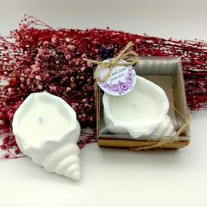 Wedding Favours for Bridal Shower Gifts, Elegant Candle in Stone Seashell, Wedding favors in Bulk, Ocean Party Favors, Beach Party gifts