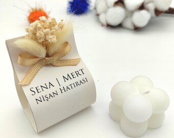 Personalized Candle Wedding Favors: Custom Party Gift for Bridal shower