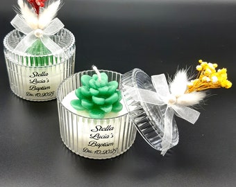 Bridal Gifts for Guest, Acrylic Candle Favors Jar, Wedding Shower favors, Party Favors for guest, Succulent Candle Favors, Anniversary Favor