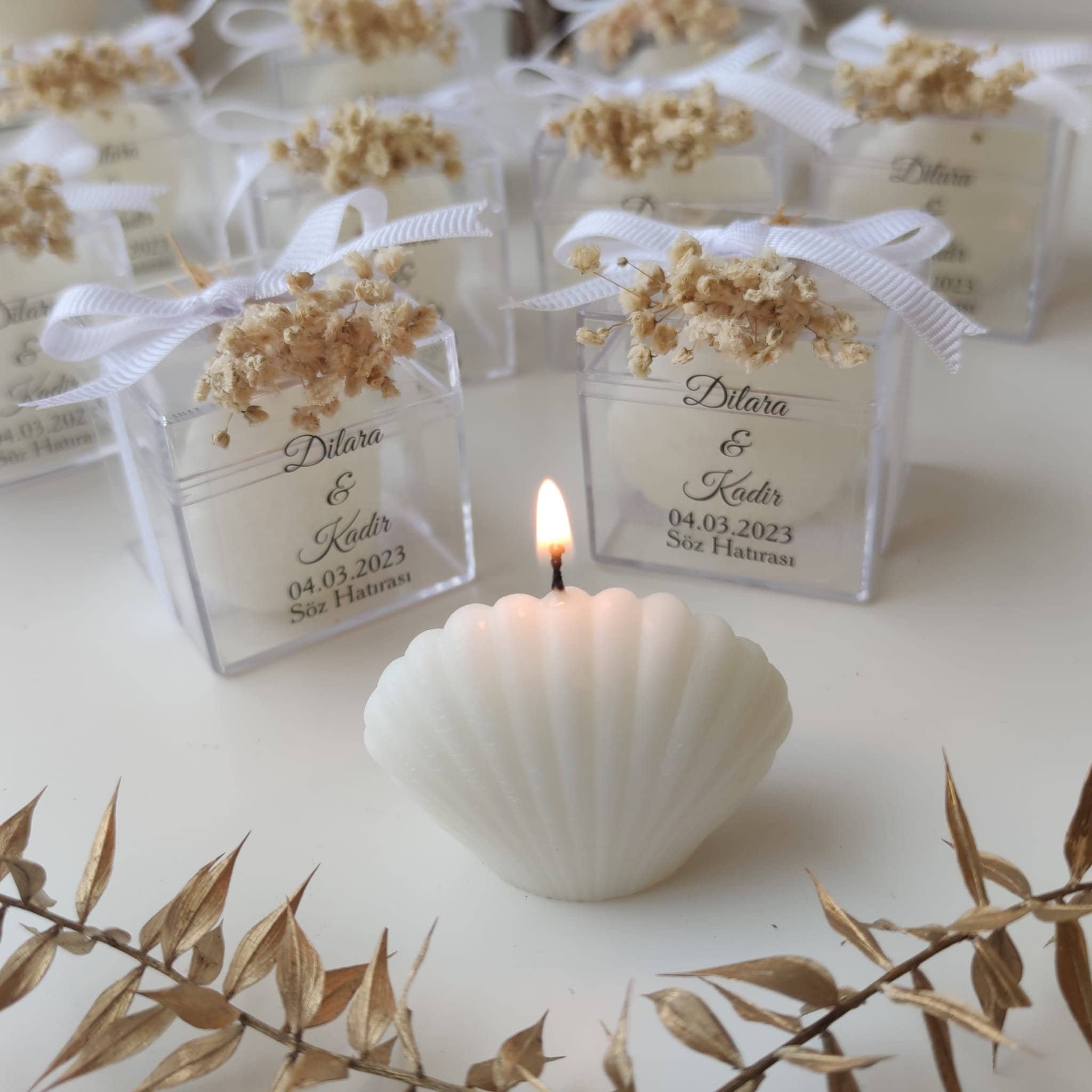 Seashell Candle Favors