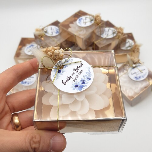 wedding favors for guests bulk, Lotus Candle Favors for Personalized Wedding, Bridal Shower Gifts