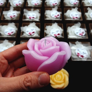 Rose Candle Favor, Wedding Gift for Guest, Bulk Wedding Favors, Candle ...