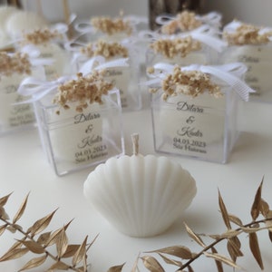 Candle Gifts Bulk, Wedding Favors Candles, Personalized Wedding Gift,  Sea Shell Candles in Bulk, Wedding Gift Set, Candle Gift Box Set