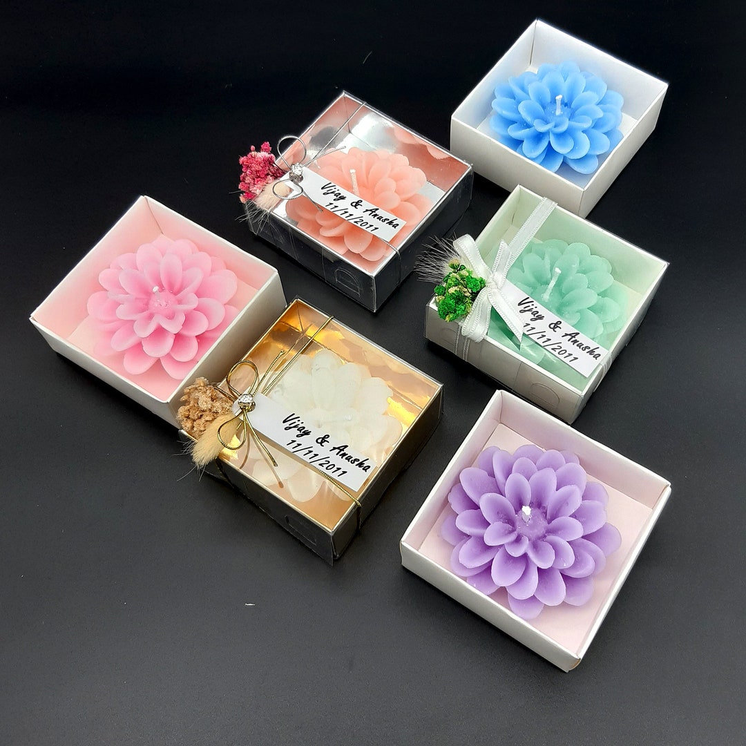 Candle Favors, Lotus Wedding Favors Gifts, Party Gift, Personalized
