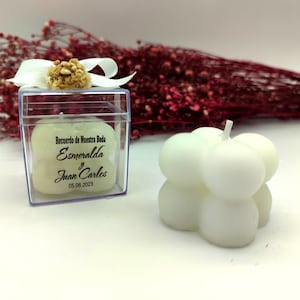 Customizable Bubble Candle Favors: Baby Shower, Baptism, Communion