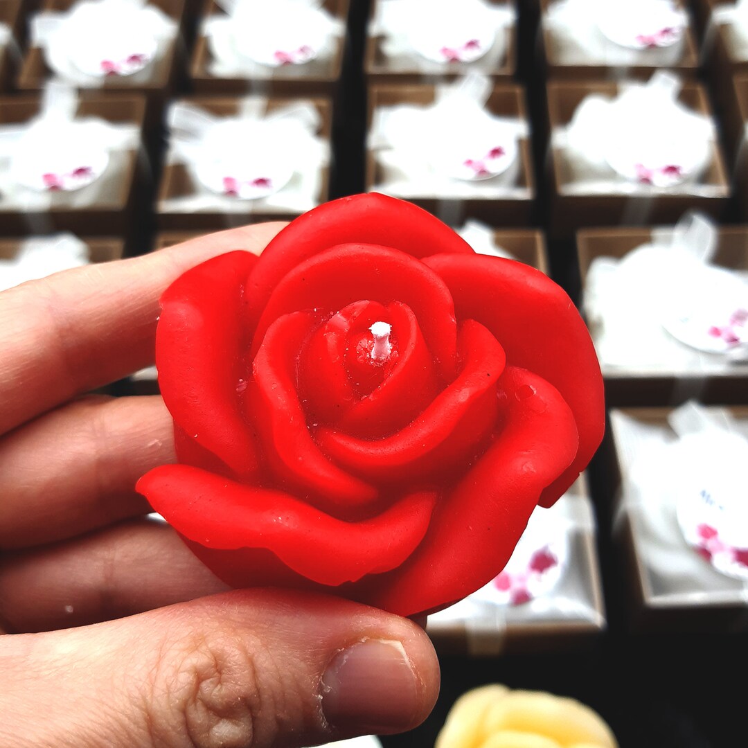 Rose Candle Favor, Wedding Gift for Guest, Bulk Wedding Favors, Candle ...