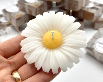 Daisy Candle Favors, Kerzengeschenk für Ihren Gast, personalisiertes Hochzeitsgeschenk, Fiesta Gastgeschenke, Gegengeschenke für Gäste, Hochzeitsgeschenk