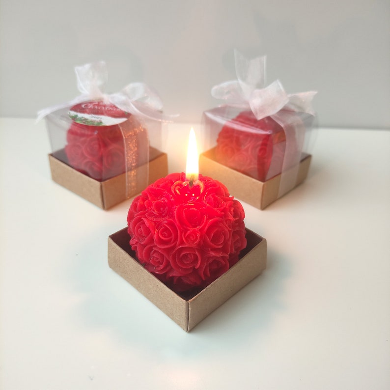 Wedding Candle Favors Rose Candle Gifts Bulk Personalized Etsy UK