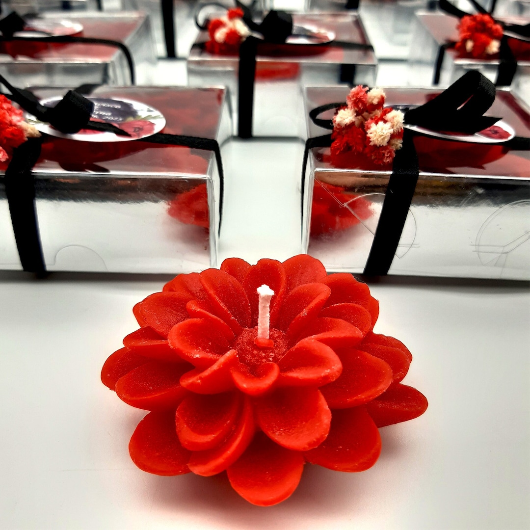 Party Favors Lotus Flower Candle Favors Personalized Wedding Favor ...