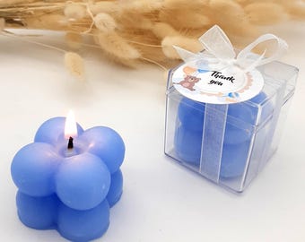 Velas de recuerdo para baby shower, velas pequeñas con burbujas