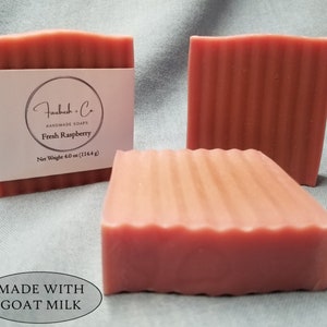 Fresh Raspberry Goat Milk Soap