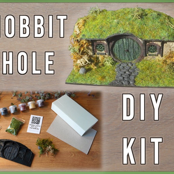 Hobbit Hole Diorama DIY kit / Hobbiton, Regalo, Geek, Creativo, Fantasía, mesa, RPG