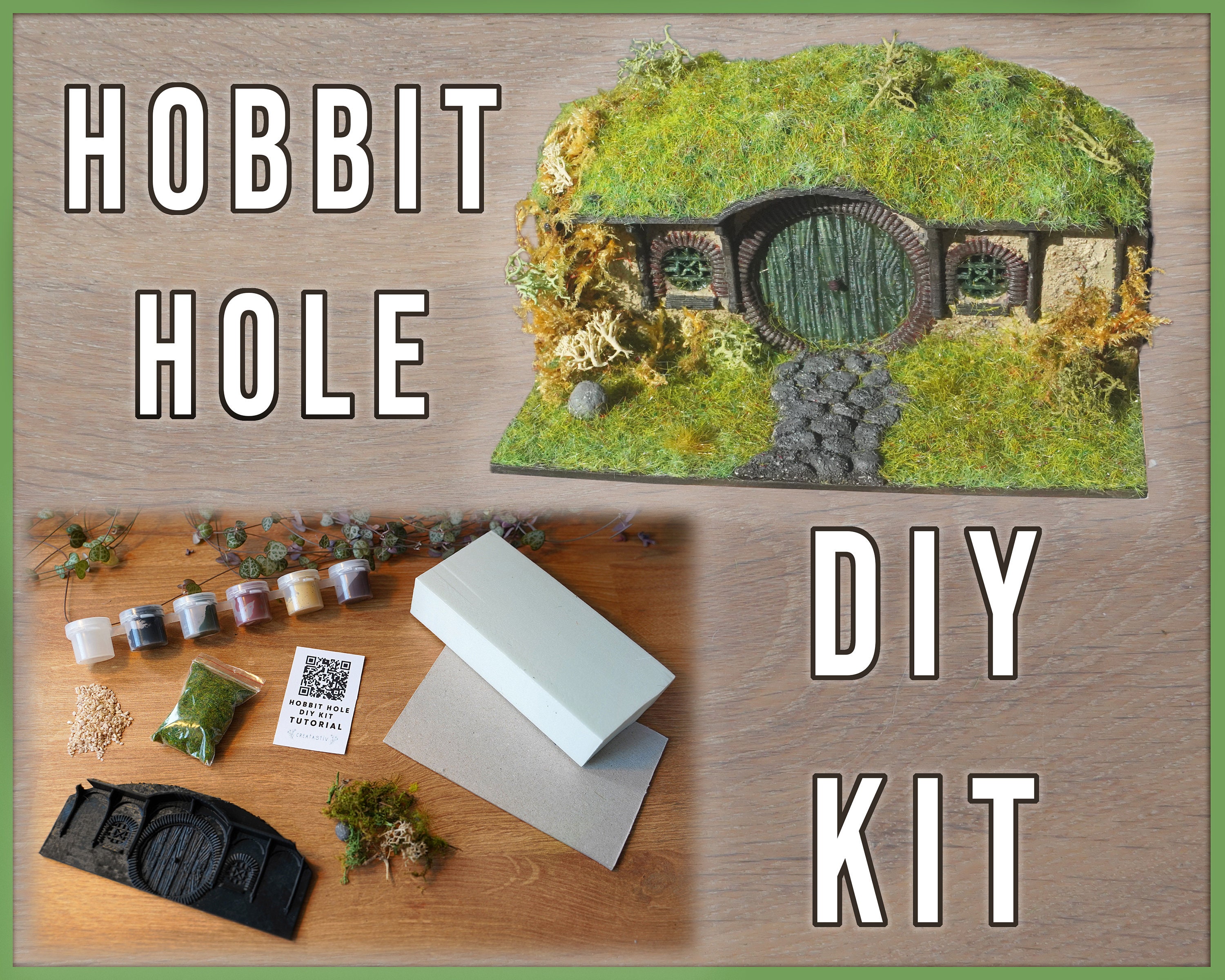 Hobbit Hole Diorama DIY Kit Hobbiton, Gift, Geek, Creative