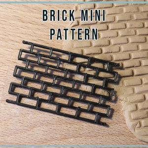 Mini Brick Pattern for Diorama crafting  | RPG, tabletop, terrain, railway, city, stone, DIY, imprint