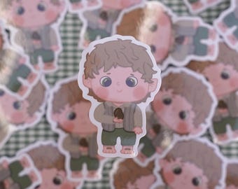 Samwise inspirierte Aufkleber | Niedlicher, steinerner Hobbit, Herr der Ringe