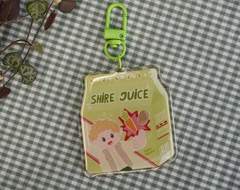 Juice Box Samwise Gamgee Acryl Epoxy Schlüsselanhänger | Niedlicher, steinerner Hobbit, Herr der Ringe