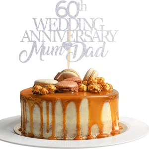 60e anniversaire de mariage papa et maman pour gâteau