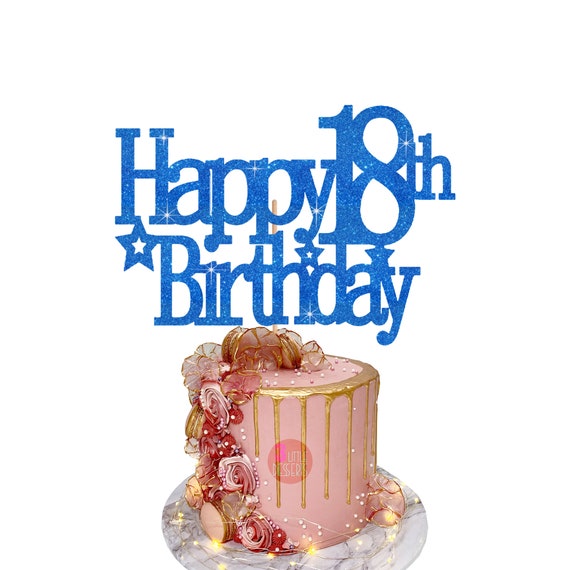 El juego de decoraciones para tartas de cumpleaños de 18 años incluye velas  de cumpleaños número 18 y adornos para tartas de feliz cumpleaños de 18