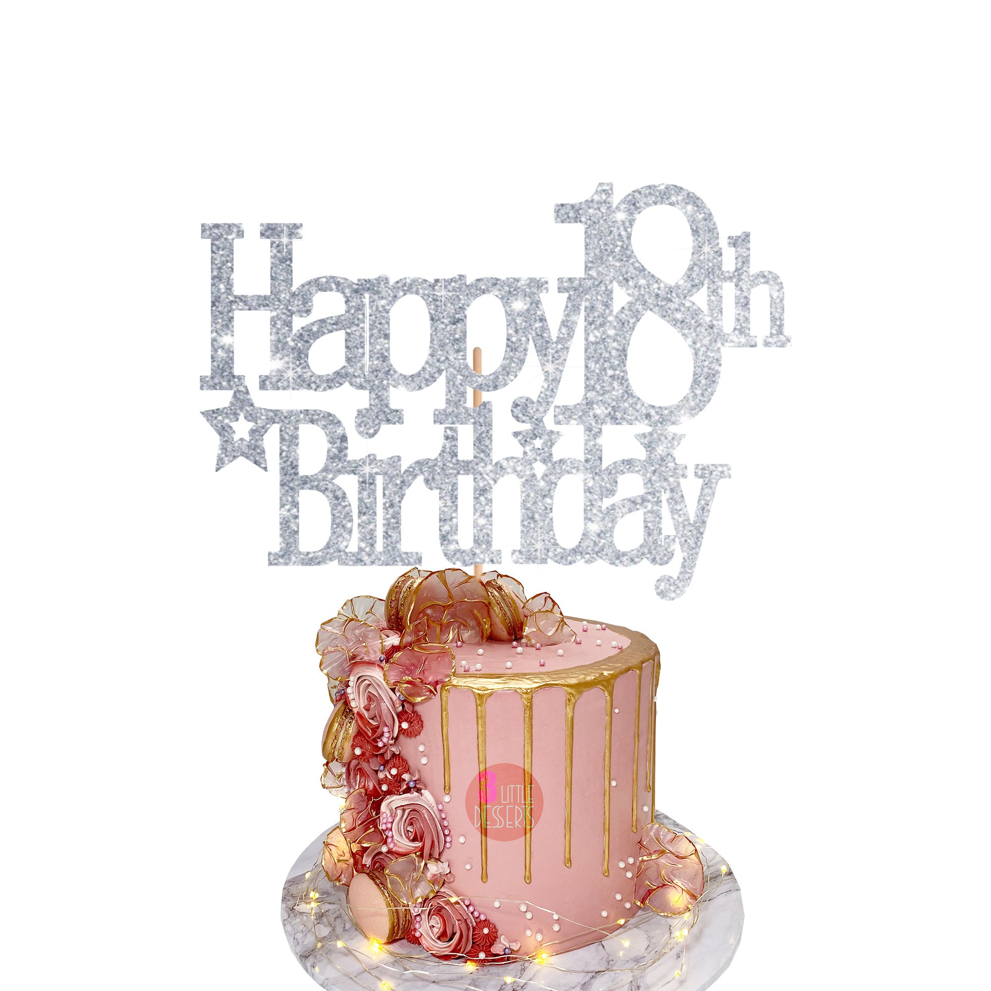 thumbnail image 2 of 100-Pack Pink Glitter 18 Confetti - 18th Birthday Party Decorations & Cake Scatter 2 of 11