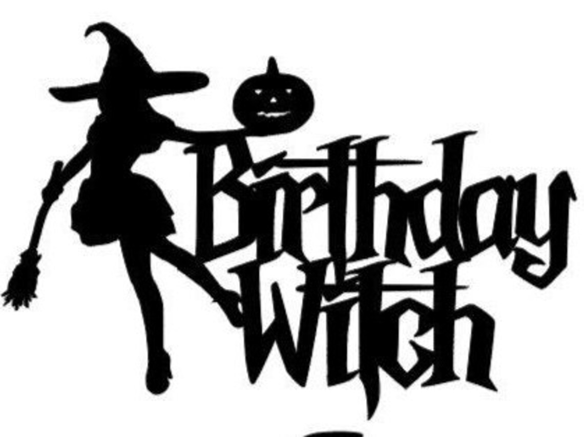 Birthday Witch Cake Topper Glitter Cake Topper Happy Etsy