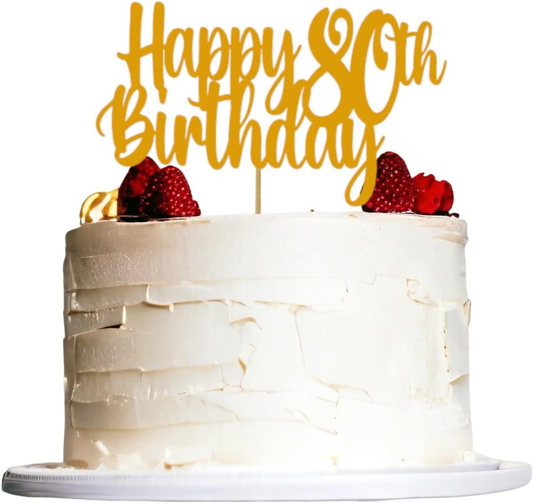 Cakeshop - Topper per torta con glitter per 80° compleanno