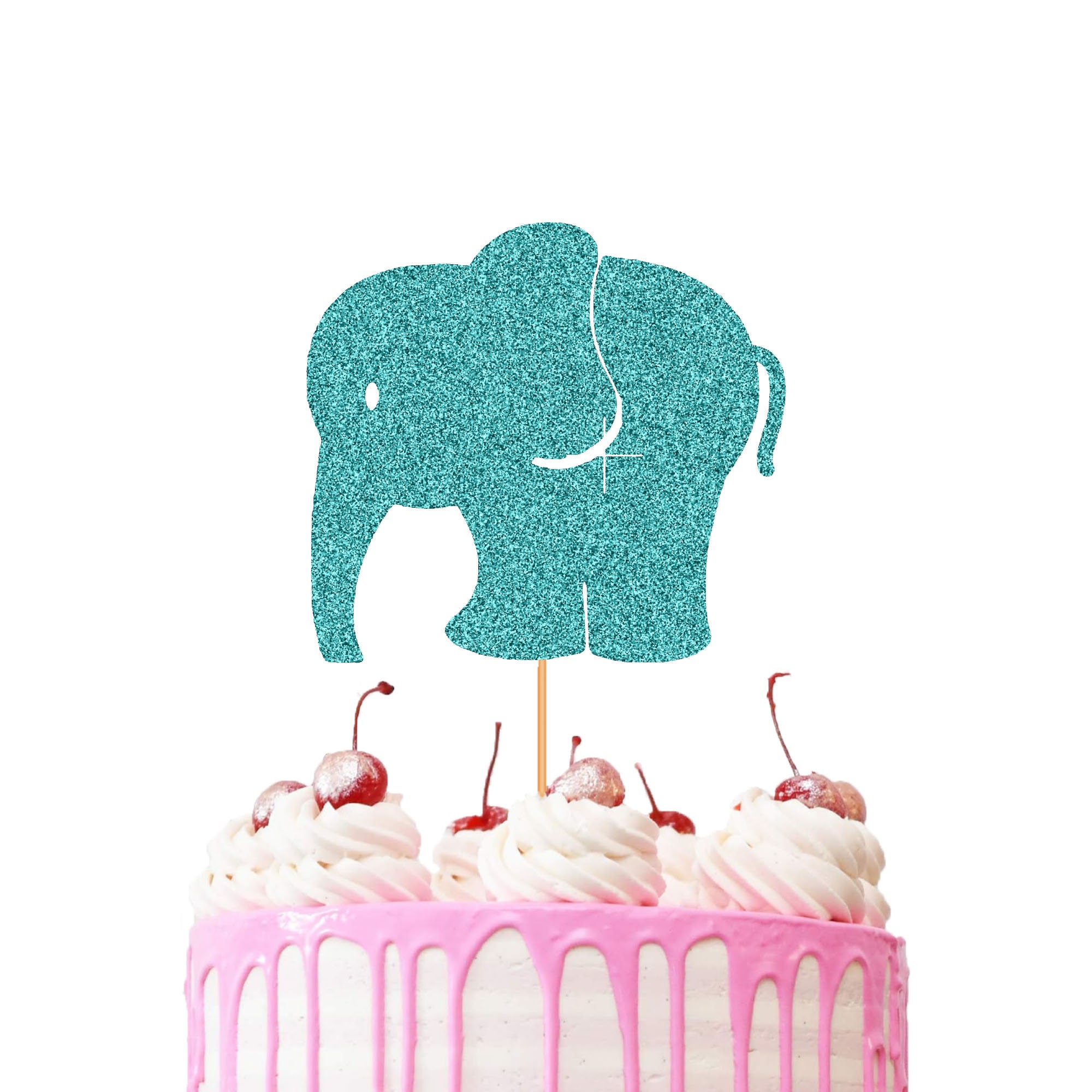 3 Pack of ELEPHANT Cake Toppers Wholesale Bulk Buy Glitter Etsy UK