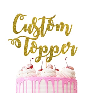 Personalisierter Cake Topper - Personalisierte doppelseitige Karte Topper - Alles Gute zum Geburtstag - Hochzeit - Jubiläum - Vatertag Kuchen Topper - Laser Cut