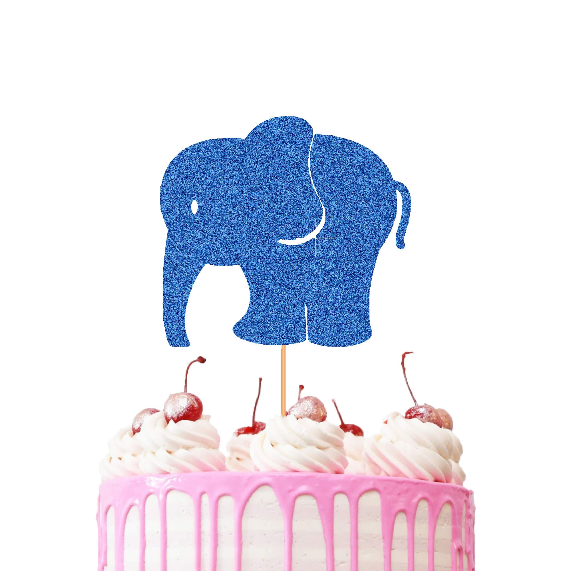 3 Pack of ELEPHANT Cake Toppers Wholesale Bulk Buy Glitter Etsy UK
