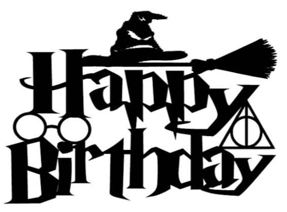Harry Potter Cake Topper Happy Birthday Topper Birthday | Etsy