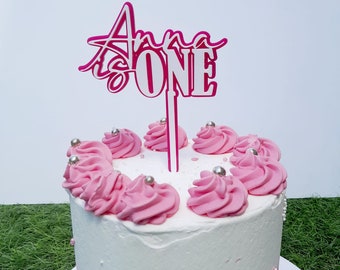 Double Layer Custom Personalised Birthday Cake Topper Acrylic Cake Topper Came And Age Cake Topper