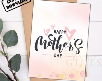 MOTHER'S DAY | Happy Mother's Day Card | Printable Mother's Day Card 5"x7"