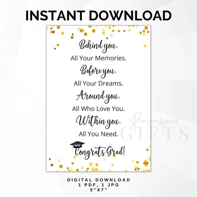 GRADUATION CARD Graduation Card for Him or Her Printable Etsy