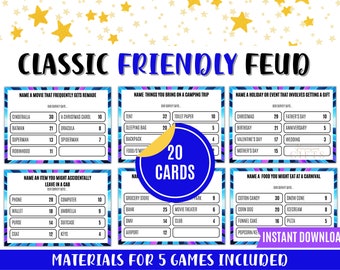 Friendly Feud Game: Family Trivia Night (Instant Download)