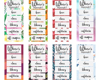 Where Am I | Dorm Décor | Classroom Décor | 8 Editable Door Signs | Instant Download