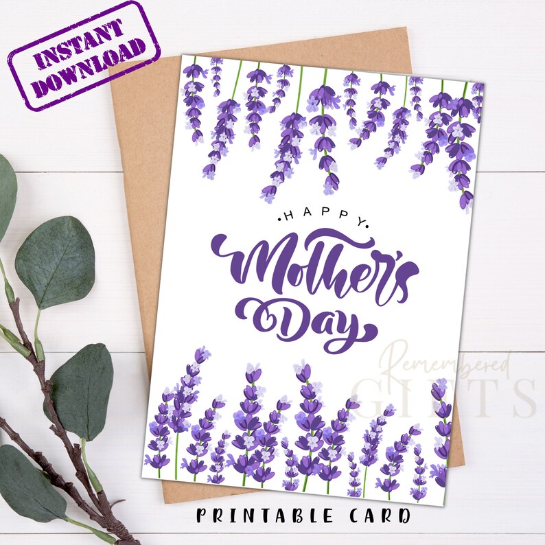 Printable Happy Mother's Day Card MOTHER'S DAY - Etsy