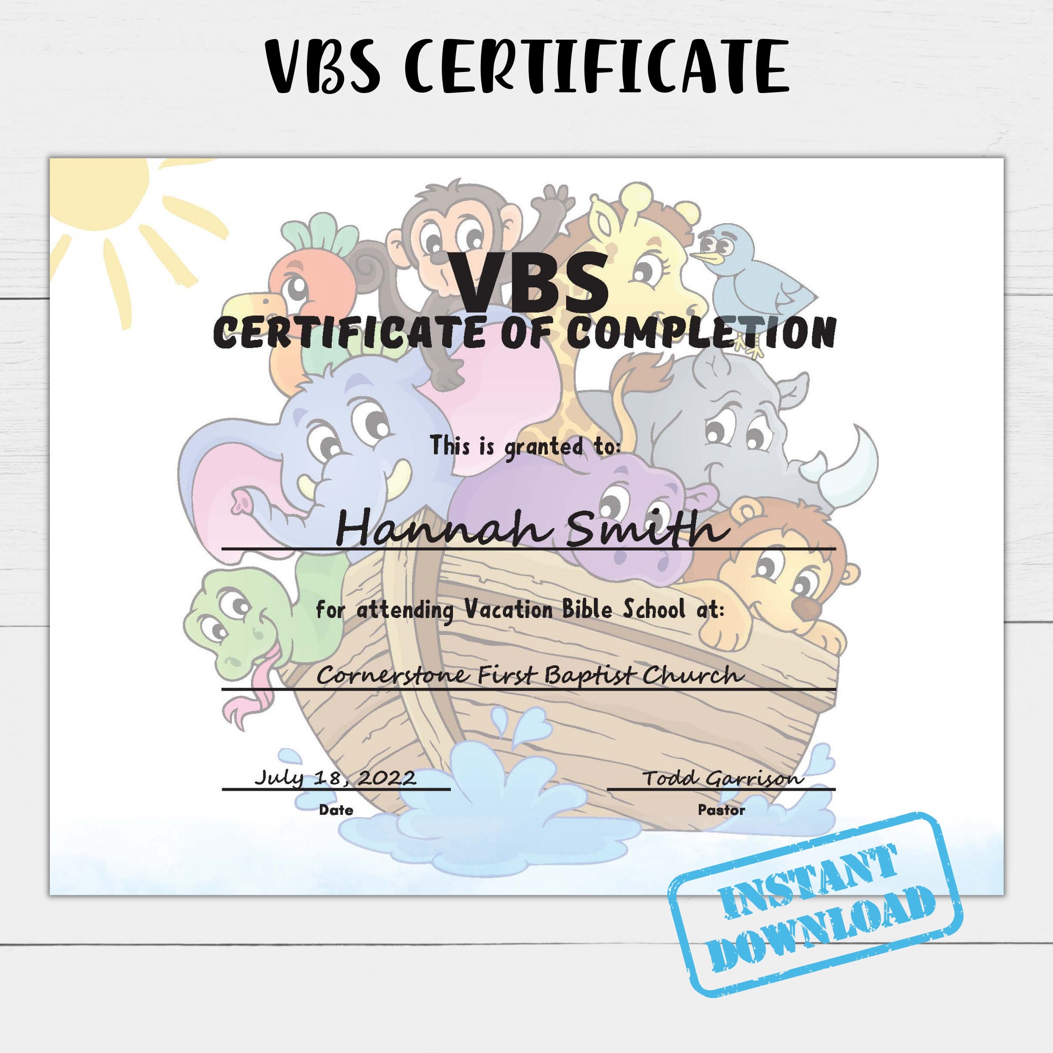PRINTABLE VBS Vacation Bible School Certificate Of Completion Editable printable-vbs-vacation-bible-school-certificate-of-completion-editable