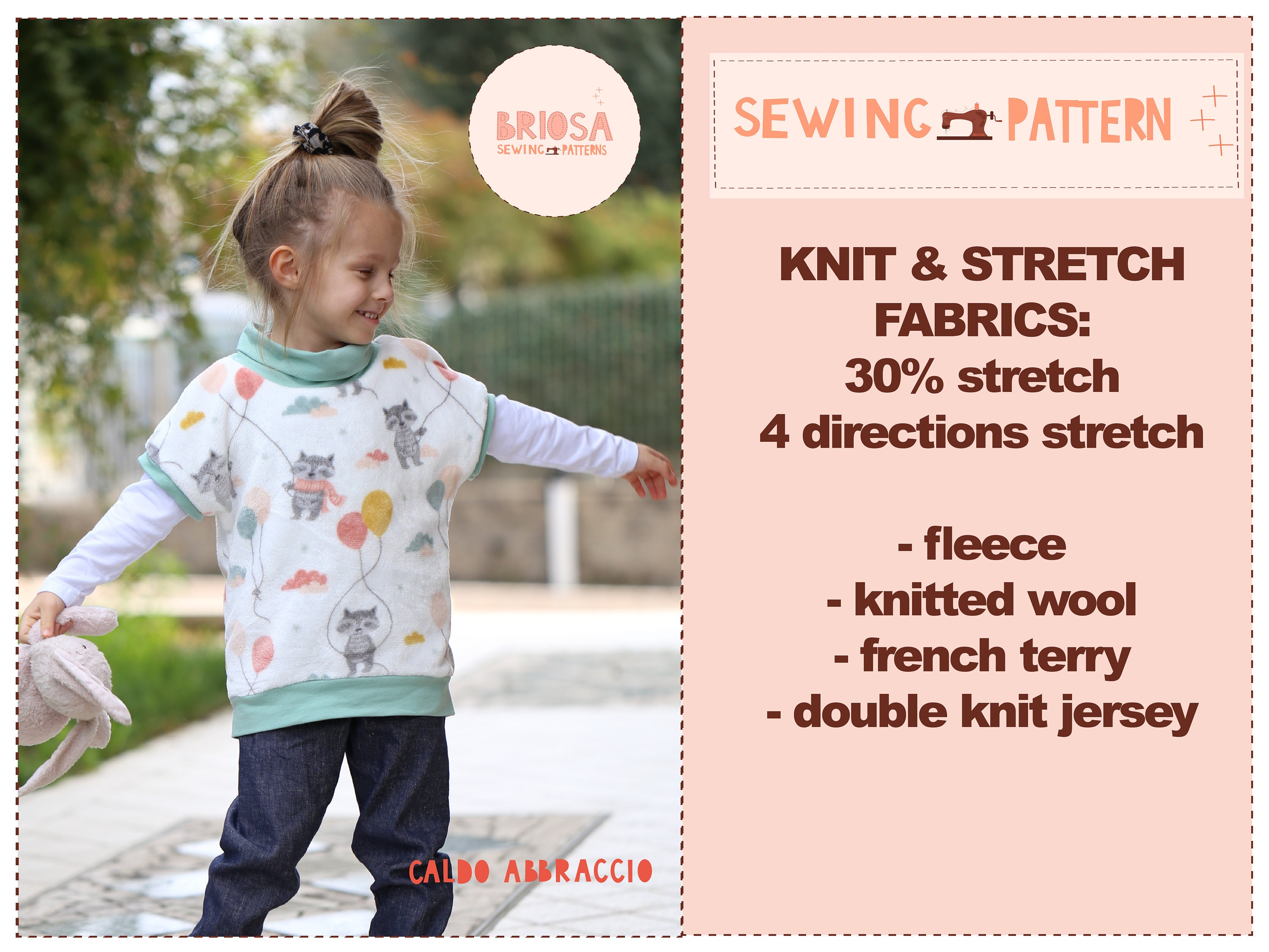 全信頼を寄せる Kids Poncho Children for Pattern Pullover Pattern, Sewing Boys