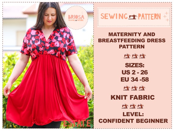 Nursing Sewing Pattern Breastfeeding Dress Pattern Matternity Dress Pattern Cover up Swimwear Pattern Caftan Sewing Pattern Etsy UK