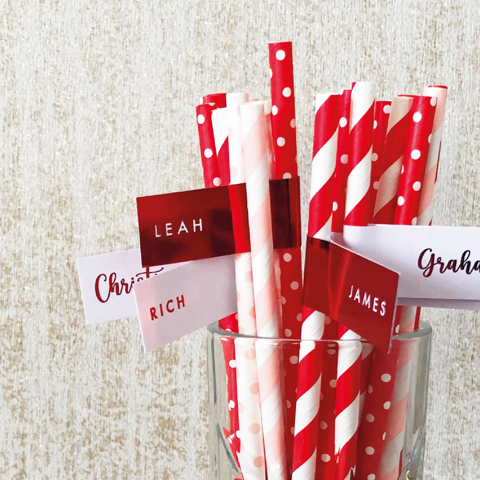 Personalised Name Straws Personalised Foil Straws Foil Party | Etsy