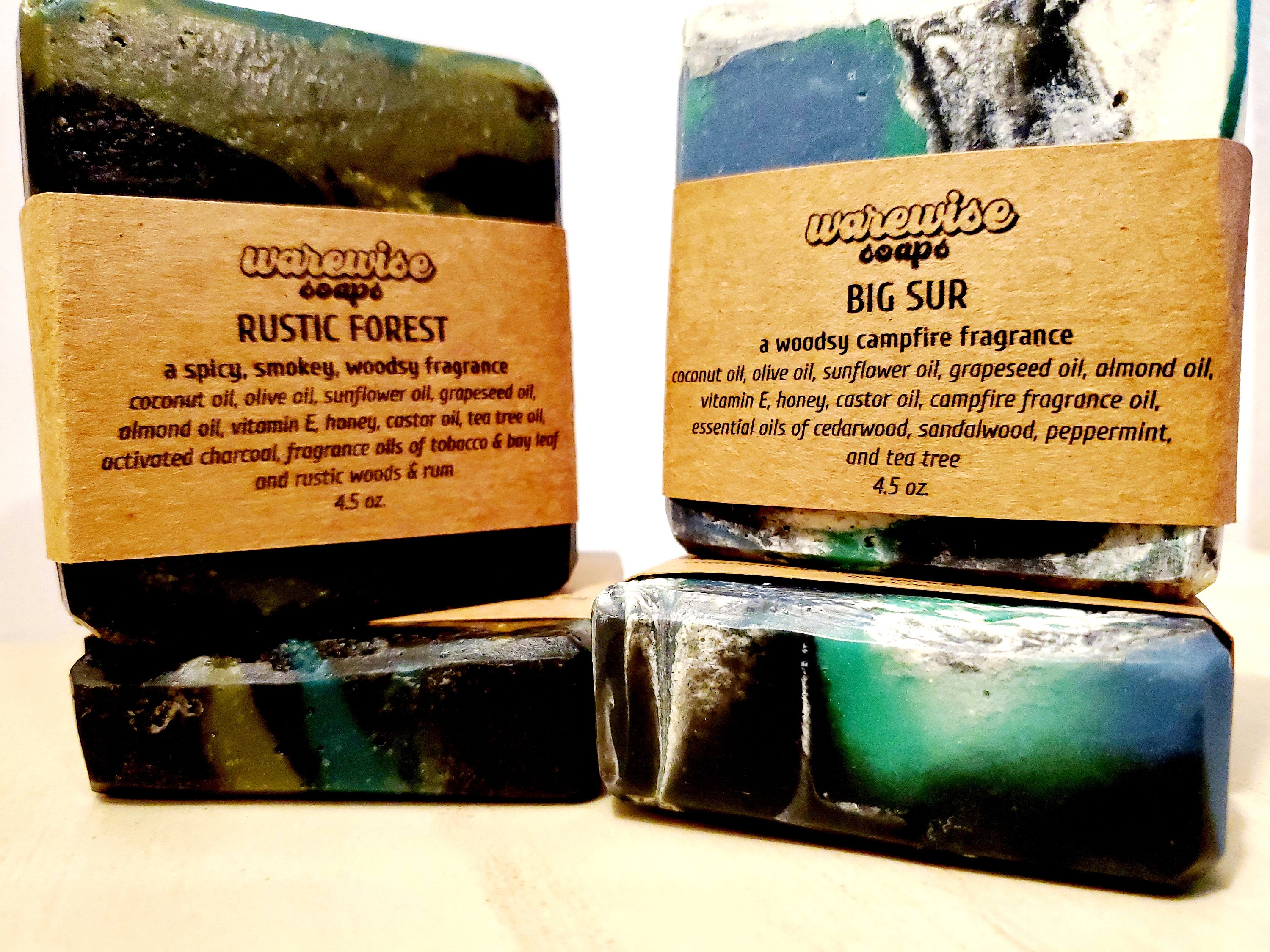 Big Sur and Rustic Forest bar soaps, best natural soap for ...