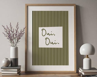 Oui Oui – wydruk ścienny, rozmiary A5, A4 i A3, bez ramki