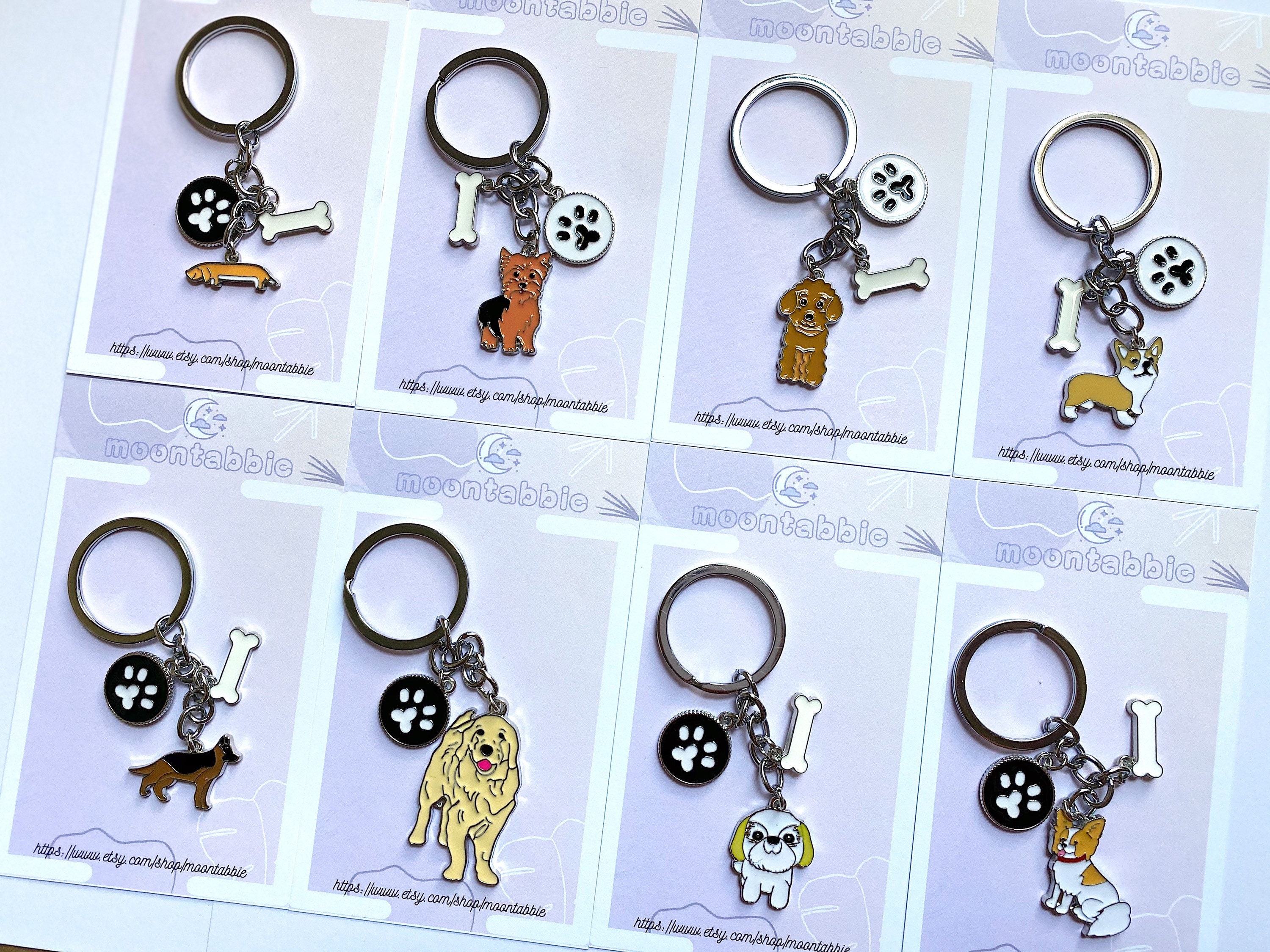 Dog Keychains Dog Breed Keychain Dog Lover Gifts Dog Etsy