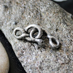 Snake Hook and Eye Clasp in Pewter by Green Girl Studios