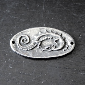 Pewter Dragon Link Pendant by Green Girl Studios