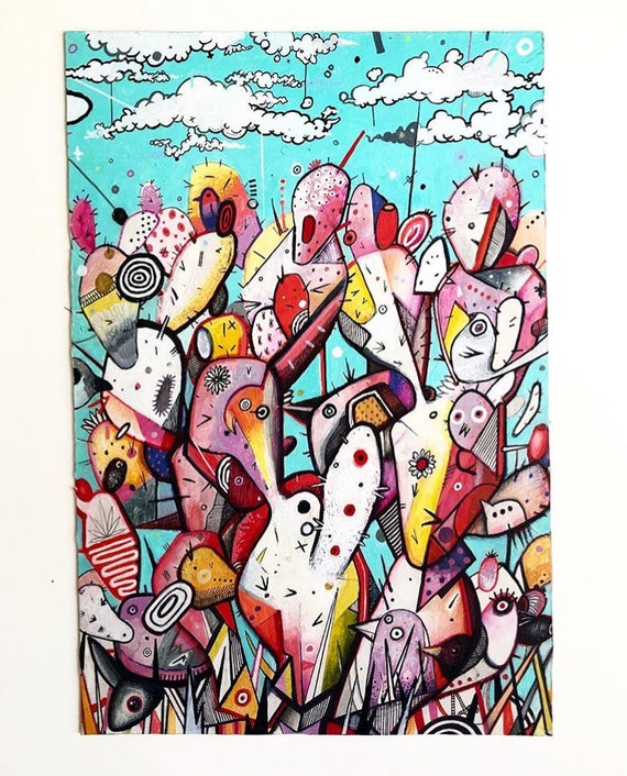 A Funky Jigsaw Puzzle Painted By Miguel Pichardo Available In Etsy