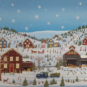 Dowdle Folk Art Mount Vernon Christmas 500 Piece Jigsaw Puzzle - Family Puzzle 16x20 Inches - View #6
