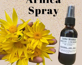 Arnica Liniment Spray – Wildcrafted Herbal Spray – 2 oz – Handcrafted Small Batch – External Use Only