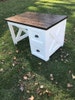 Farmhouse Desk with Drawers or Built In Filing Cabinets! Solid Wood! Handcrafted Desk! Computer Desk! Please read description 